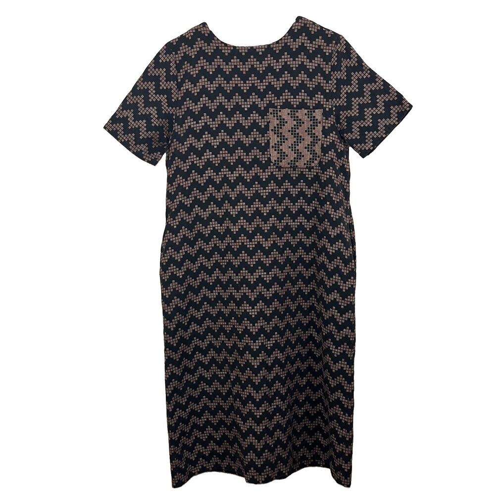 Ace & Jig Felix Midi Dress Women’s Small Herringbone Button Back Pocket